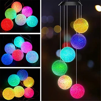 Color Changing Solar Power Wind Chime Crystal Ball Outdoor Waterproof Windchime Light for Patio Yard garden Home decoration
Color Changing Solar Power Wind Chime Crystal Ball Outdoor Waterproof Windchime Light for Patio Yard garden Home decoration