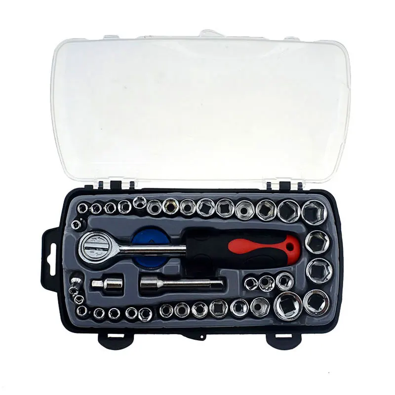 40PCS T Shape Car Repair Tool Socket Set Anti-Corrosion Ratchet Wrench Combination Tools For Auto Repair With Carrying Box Kit
40PCS T Shape Car Repair Tool Socket Set Anti-Corrosion Ratchet Wrench Combination Tools For Auto Repair With Carrying Box Kit
