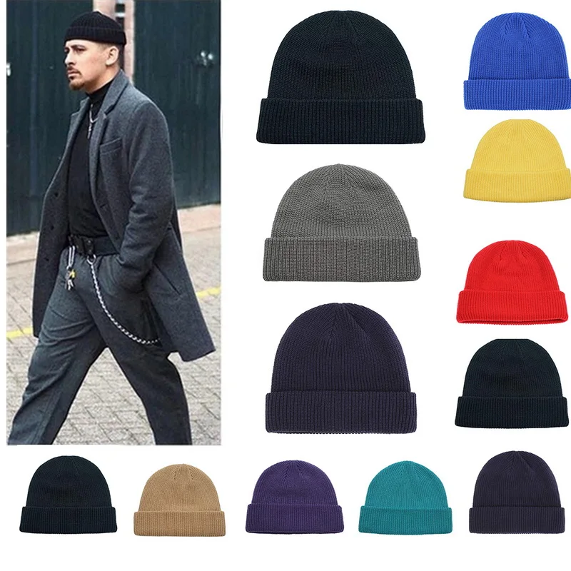 Зимние теплые облегающие шапки Повседневная шапка с короткой нитью в стиле