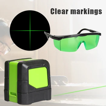 Level DIY Cross Line Self-Leveling IP54 Waterproof Bright Green Beam Horizontal and Vertical Lines Level Guage JDH99