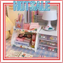 Desk Organizer Korean Multi-layer Concise Desktop Stationery Storage Rack Simple Shelf Accessories Office School Supplies
Desk Organizer Korean Multi-layer Concise Desktop Stationery Storage Rack Simple Shelf Accessories Office School Supplies