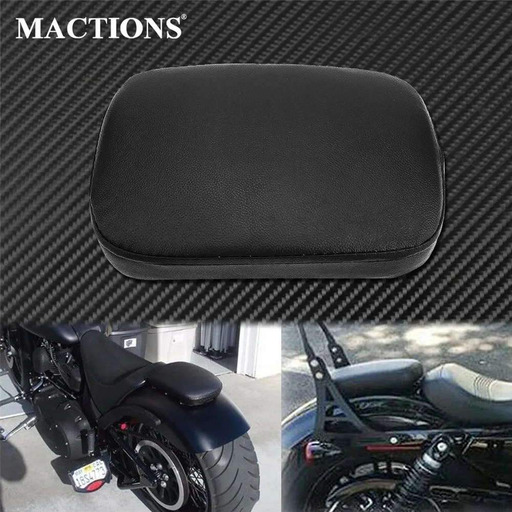 Подушка задняя пассажирская черная для мотоцикла 6 присосок 8 Harley Cruiser Chopper Dyna Touring