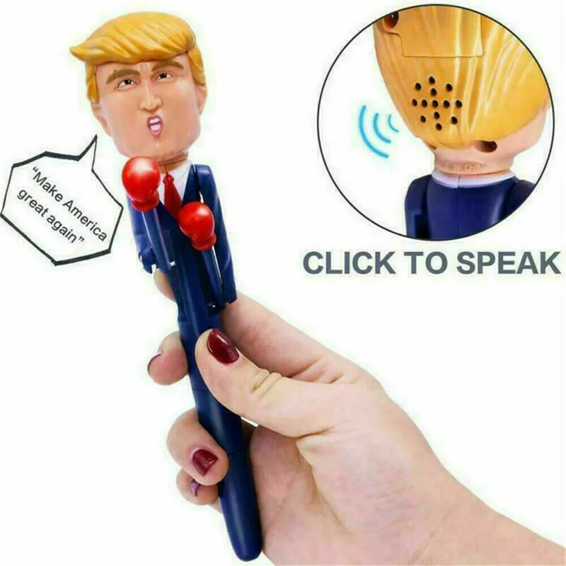 1 Pc Creative Donald Talking Pen Different Sayings Trump's Real Voice Just Click You're Fired Funny Toy Pen for Christmas Gifts
1 Pc Creative Donald Talking Pen Different Sayings Trump's Real Voice Just Click You're Fired Funny Toy Pen for Christmas Gifts
