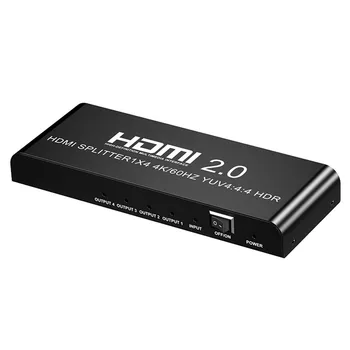 4K 60Hz HDMI 2.0 Splitter 1 Input 4 Output HDMI Splitter for PS4 HDTV TV Box DVD HD 1080P Cable Adapter Device
4K 60Hz HDMI 2.0 Splitter 1 Input 4 Output HDMI Splitter for PS4 HDTV TV Box DVD HD 1080P Cable Adapter Device