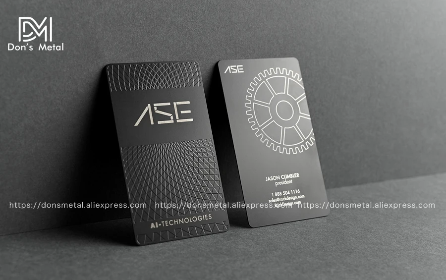 Creative black metal membership card high-end stainless steel business card metal card design custom 