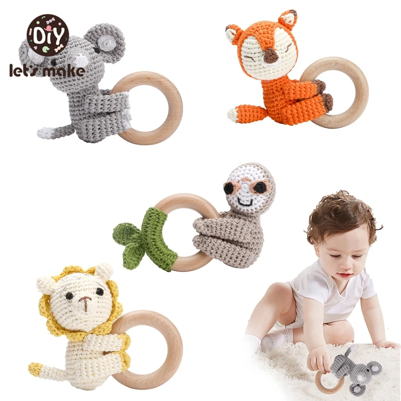 Let's Make Baby Toy Cartoon Crochet Animal Rattle New DIY Beech Wood Bracelet BPA Free Baby Teether Newborn Educational Toy Gift
Let's Make Baby Toy Cartoon Crochet Animal Rattle New DIY Beech Wood Bracelet BPA Free Baby Teether Newborn Educational Toy Gift