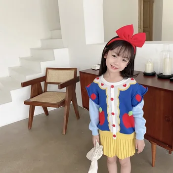 kids clothing set 2020 Knitted suit Cute princess shape apple pattern long-sleeved blouse + short skirt baby 2pcs clothes 
kids clothing set 2020 Knitted suit Cute princess shape apple pattern long-sleeved blouse + short skirt baby 2pcs clothes