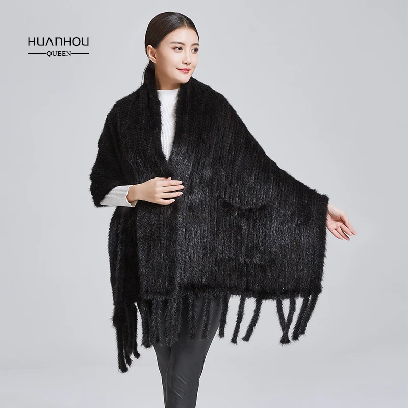 Women Winter Nature Mink Fur Shawl Knitted Scarves Fashion Warm and Comfortable
Women Winter Nature Mink Fur Shawl Knitted Scarves Fashion Warm and Comfortable