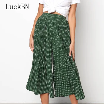 LuckBN Women Polka Dot Loose Wide Leg Pants Casual Black Yellow High Waist Cropped Pants 2019 Summer Autumn Pants Female Capris
LuckBN Women Polka Dot Loose Wide Leg Pants Casual Black Yellow High Waist Cropped Pants 2019 Summer Autumn Pants Female Capris