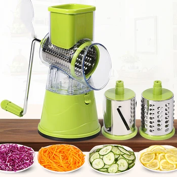 Manual Vegetable Cutter Three-In-One Potato Cheese Kitchen Tool Multifunctional Round Mandolin Slicer Meat Grinder Rotary Grater
Manual Vegetable Cutter Three-In-One Potato Cheese Kitchen Tool Multifunctional Round Mandolin Slicer Meat Grinder Rotary Grater