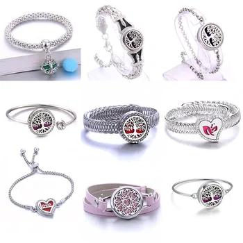Tree of Life Aromatherapy Bracelet Metal Leather Essential Oil Diffuser Locket Bracelets Mix Wholesale Aroma Perfume Bracelets 
Tree of Life Aromatherapy Bracelet Metal Leather Essential Oil Diffuser Locket Bracelets Mix Wholesale Aroma Perfume Bracelets