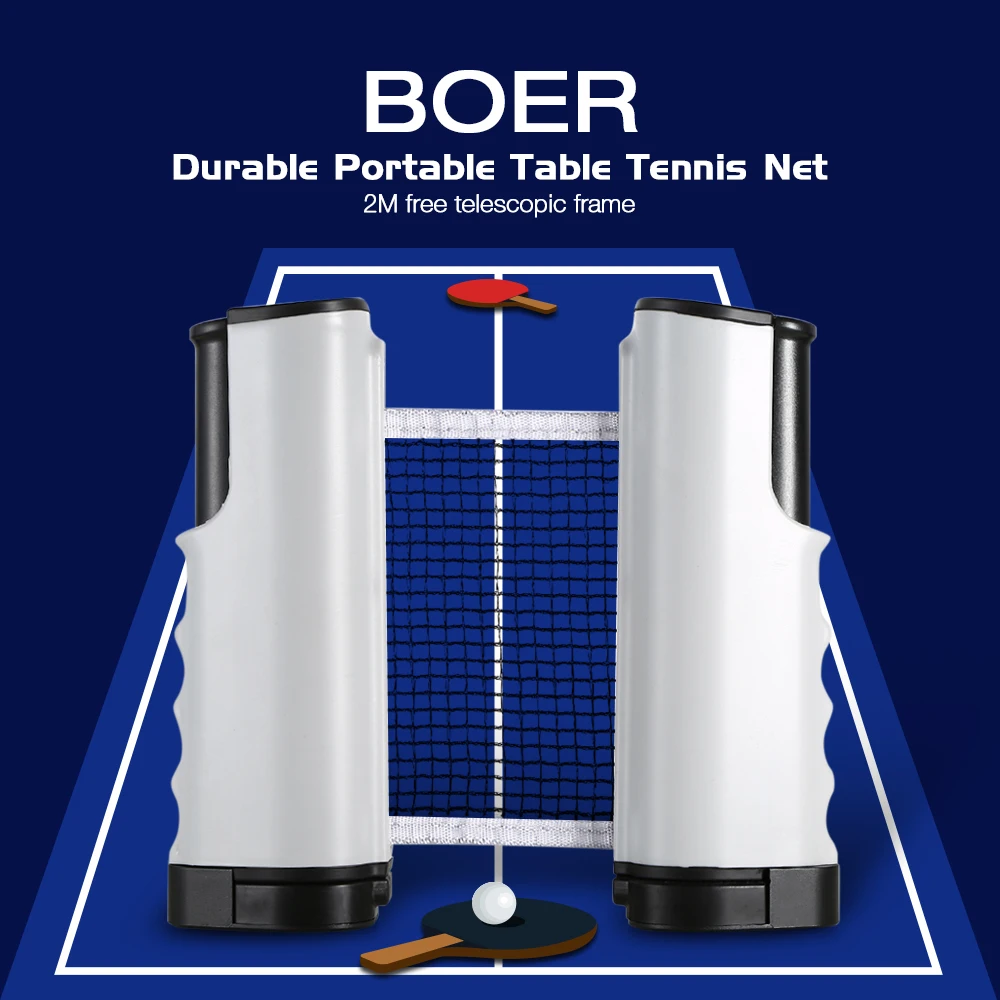 BOER Table Tennis Net Grid Plastic Strong Mesh Net Rack Replace Kit For Ping Pong Playing Network With 2M Free Telescopic Frame
BOER Table Tennis Net Grid Plastic Strong Mesh Net Rack Replace Kit For Ping Pong Playing Network With 2M Free Telescopic Frame