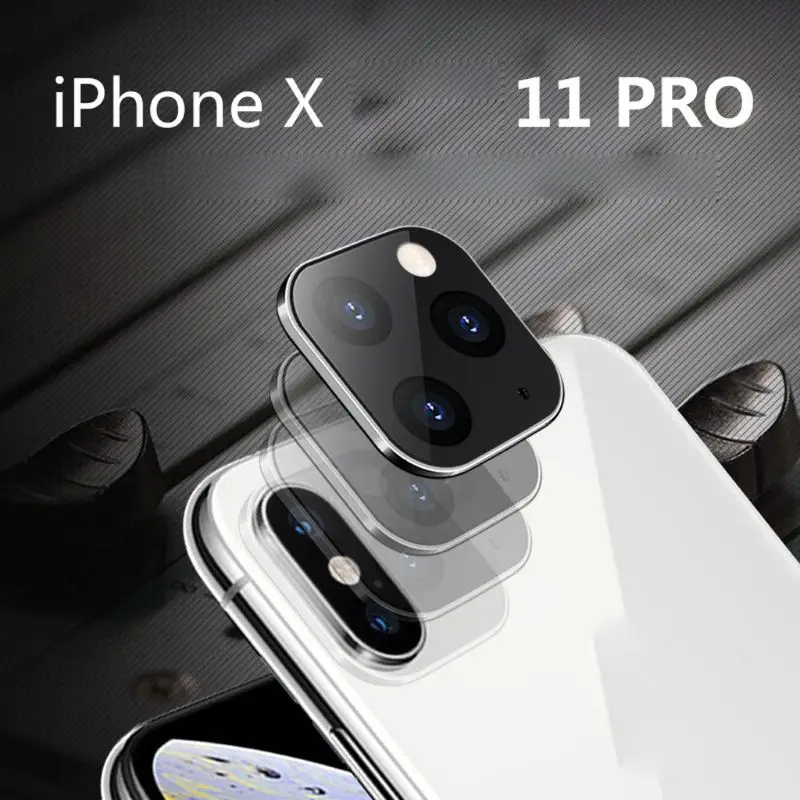 Фото Металлический чехол для объектива камеры iphone X XS Max Seconds изменить iPhone 11 Pro |