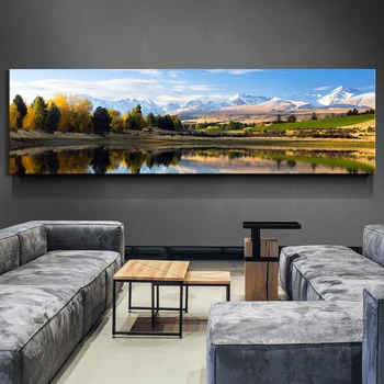 

New Zealand Hatton Hill South Island Canterbury Region Secret Lake Nature Scenery Landscape Wall Paintings Home Decor1 wallpaper