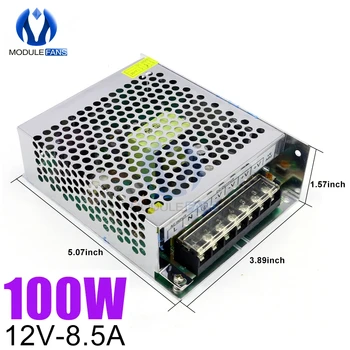 AC To DC 12V Switching Power Supply S-100-12 Metal Shield 8.5A/100W LED Security Monitoring Voltage Regulator Stabilizer 
AC To DC 12V Switching Power Supply S-100-12 Metal Shield 8.5A/100W LED Security Monitoring Voltage Regulator Stabilizer