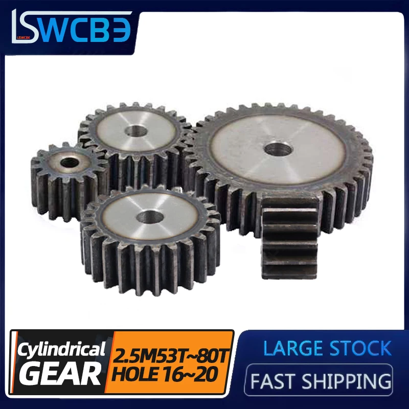 

1/2/4PCS precision spur gear 2.5 die 53/54/55/56/57/58/59/60/65/70/75/80 teeth thickness 25/45 gauge steel induction hardening