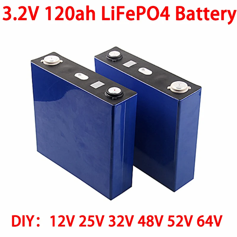 Комплект батарей LiFePO4 4 шт. 3 2 в 120а 12 В 24 36 48 64 глубокий цикл LFP литиевый Железный