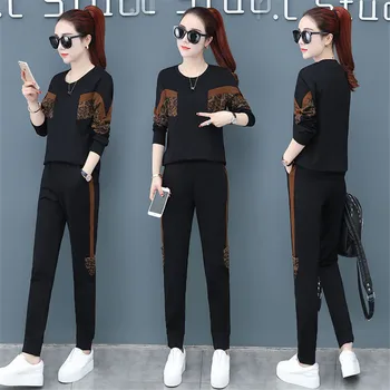2019 Spring New Arrival Women 2 Pieces Set Leopard Spliced Sweatshirt Hooded Harm Pant Women Tracksuits Hoodies Jogging Outfiits
2019 Spring New Arrival Women 2 Pieces Set Leopard Spliced Sweatshirt Hooded Harm Pant Women Tracksuits Hoodies Jogging Outfiits
