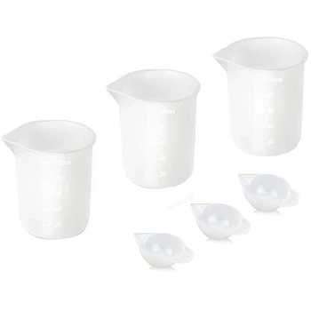 6Pcs Silicone Measuring Cups For 100Ml 10Ml, Diy Glue Tools Cup Making Handmade Craft Nonstick Silicone Mixing Cups
6Pcs Silicone Measuring Cups For 100Ml 10Ml, Diy Glue Tools Cup Making Handmade Craft Nonstick Silicone Mixing Cups