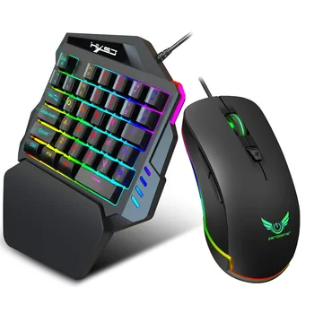 HXSJ V100+S600 One-Handed Gaming keyboard and Mouse Combos USB Wired Keyboard and Backlight Mouse Kit 4800 DPI For PC Laptop
HXSJ V100+S600 One-Handed Gaming keyboard and Mouse Combos USB Wired Keyboard and Backlight Mouse Kit 4800 DPI For PC Laptop