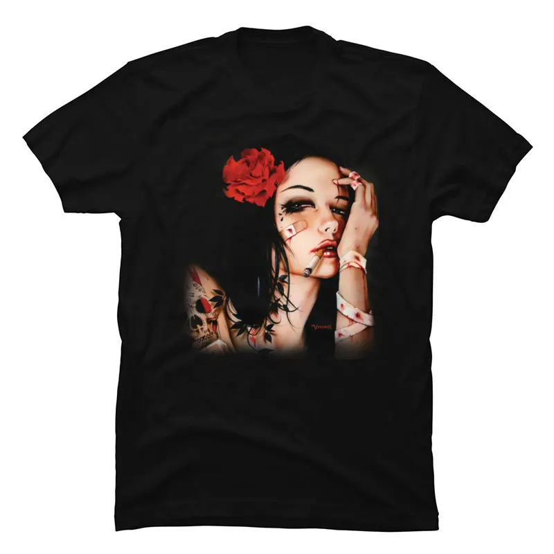 Fight Klub Boogie сексуальная девушка с татуировкой футболка Pinup Poster Crewneck Топы Рубашки