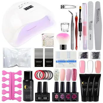 COSCELIA Nail Art Manicure Set Extend Builder Poly Gel Kits Crystal Jelly Poly Gel Set UV Gel Nail Lamp Dryer Nail Gel Polish
COSCELIA Nail Art Manicure Set Extend Builder Poly Gel Kits Crystal Jelly Poly Gel Set UV Gel Nail Lamp Dryer Nail Gel Polish