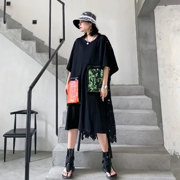 Loose Streetwear Plus Size Women Dress Fashion Hollow Back Splice Trend Zipper Sequin Pocket Wild Personality Dresses XJ4378
Loose Streetwear Plus Size Women Dress Fashion Hollow Back Splice Trend Zipper Sequin Pocket Wild Personality Dresses XJ4378