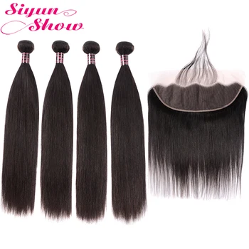Siyun Show Brazilian Hair with Frontal 4 Bundles Brazilian Straight Weave Remy Human Hair With Lace Frontal Closure 
Siyun Show Brazilian Hair with Frontal 4 Bundles Brazilian Straight Weave Remy Human Hair With Lace Frontal Closure
