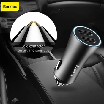 Baseus Brand Dual Port USB Car Charger 2.4A Fast Charge Metal Mini USB CarCharger Smart Light Car Phone Charger For Mobile Phone
Baseus Brand Dual Port USB Car Charger 2.4A Fast Charge Metal Mini USB CarCharger Smart Light Car Phone Charger For Mobile Phone