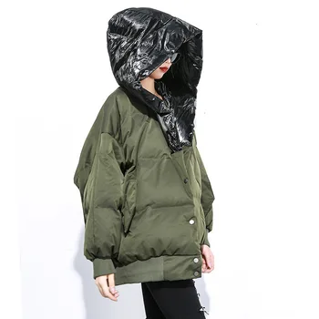Korea 2019 Winter New Quilted Hooded Keep warm Cotton Clothing Personality Large Size Warm Cotton Coat Thickening Women B562
Korea 2019 Winter New Quilted Hooded Keep warm Cotton Clothing Personality Large Size Warm Cotton Coat Thickening Women B562