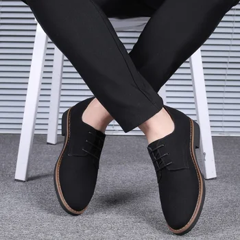 2020 High Quality Suede Leather Soft Shoes Men Loafers Oxfords Casual Male Formal Shoes Spring Lace-Up Style Men's Shoes
2020 High Quality Suede Leather Soft Shoes Men Loafers Oxfords Casual Male Formal Shoes Spring Lace-Up Style Men's Shoes