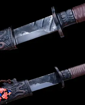 Hand-made WUSHU Broadsword Sword Temper Spring Steel Blade quench Groove glaive Full Tang
Hand-made WUSHU Broadsword Sword Temper Spring Steel Blade quench Groove glaive Full Tang