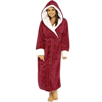 Women Long Bathrobe Night Dress Cotton Robe Winter Lengthened Plush Shawl Bathrobe Warm Nightgown Long Sleeves Sleepwear Robe
Women Long Bathrobe Night Dress Cotton Robe Winter Lengthened Plush Shawl Bathrobe Warm Nightgown Long Sleeves Sleepwear Robe