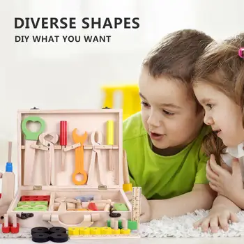 Wooden Tool Toys Toolbox Kids Toy Educational Toy DIY Construction Toolbox Pretend Toys Portable Wooden Toolbox Set For Family
Wooden Tool Toys Toolbox Kids Toy Educational Toy DIY Construction Toolbox Pretend Toys Portable Wooden Toolbox Set For Family