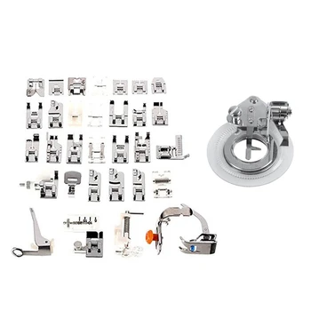 33Pcs Domestic Sewing Machine Presser Foot Feet Kit Set, 32Pcs a & 1Pcs B
33Pcs Domestic Sewing Machine Presser Foot Feet Kit Set, 32Pcs a & 1Pcs B