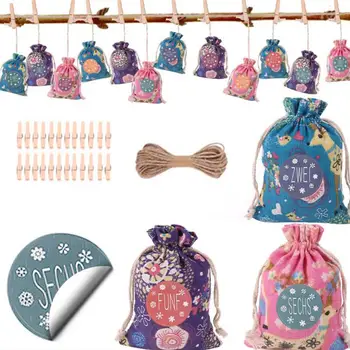Christmas Advent Calendar Bags Set 24 Days Imitation Linen Advent Calendar Gift Drawstring Bags DIY Christmas Candy Bags Set
Christmas Advent Calendar Bags Set 24 Days Imitation Linen Advent Calendar Gift Drawstring Bags DIY Christmas Candy Bags Set