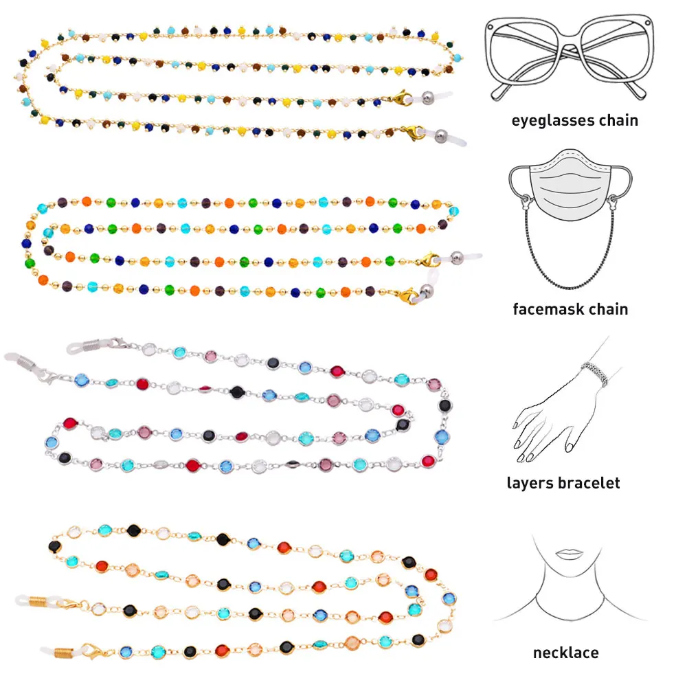 Lureen Gilrs Colored Beaded Face Mask Lanyard Glasses Chain Sunglasses Holder Cords for Kids Student Women Neck Strap Jewelry
Lureen Gilrs Colored Beaded Face Mask Lanyard Glasses Chain Sunglasses Holder Cords for Kids Student Women Neck Strap Jewelry