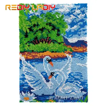 Latch Hook Rug Swans Love Lake Chunky Yarn Tapestry Kits Crocheting Cushion Mat DIY Carpet Rug Needlework Hobby & Crafts 58*82cm
Latch Hook Rug Swans Love Lake Chunky Yarn Tapestry Kits Crocheting Cushion Mat DIY Carpet Rug Needlework Hobby & Crafts 58*82cm