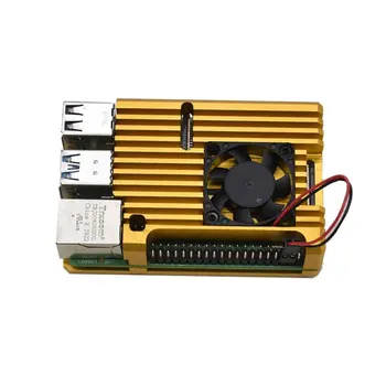Accessories With Cooling Fan Housing Case Aluminum Alloy Cover Durable Radiator Enclosure Protective Shell For Raspberry Pi 4 
Accessories With Cooling Fan Housing Case Aluminum Alloy Cover Durable Radiator Enclosure Protective Shell For Raspberry Pi 4