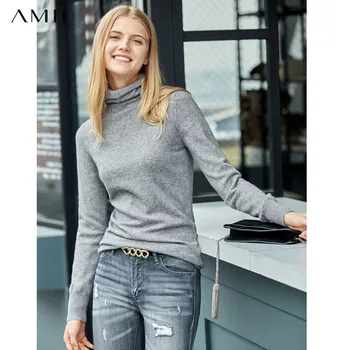 Amii Autumn Women Casual Turtleneck Sweater Female Solid Loose Long Sleeve Pullover Tops 11860121 
Amii Autumn Women Casual Turtleneck Sweater Female Solid Loose Long Sleeve Pullover Tops 11860121