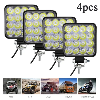 4* 48W 16LED Work Light Flood Beam Bar Car SUV Off-Road Driving Fog Lamp Bulb US
4* 48W 16LED Work Light Flood Beam Bar Car SUV Off-Road Driving Fog Lamp Bulb US