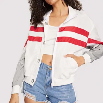 2019 New Casual Autumn Jackets Fashion Short Coat Women Color Matching chamarras de mujer Sweatshirts Loose Casual Jacket #C10
2019 New Casual Autumn Jackets Fashion Short Coat Women Color Matching chamarras de mujer Sweatshirts Loose Casual Jacket #C10