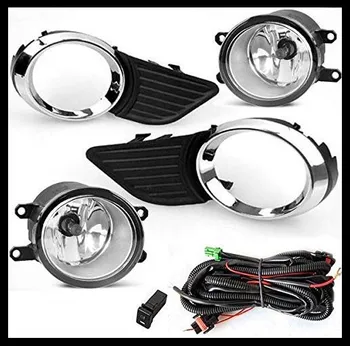 Fits 2011 2012 2013 2014 2015 2016 2017 Toyota Sienna Base/CE/LE/Limited/XLE Halogen Fog light Kit w/Bezels/Wiring/Switch/Bulbs