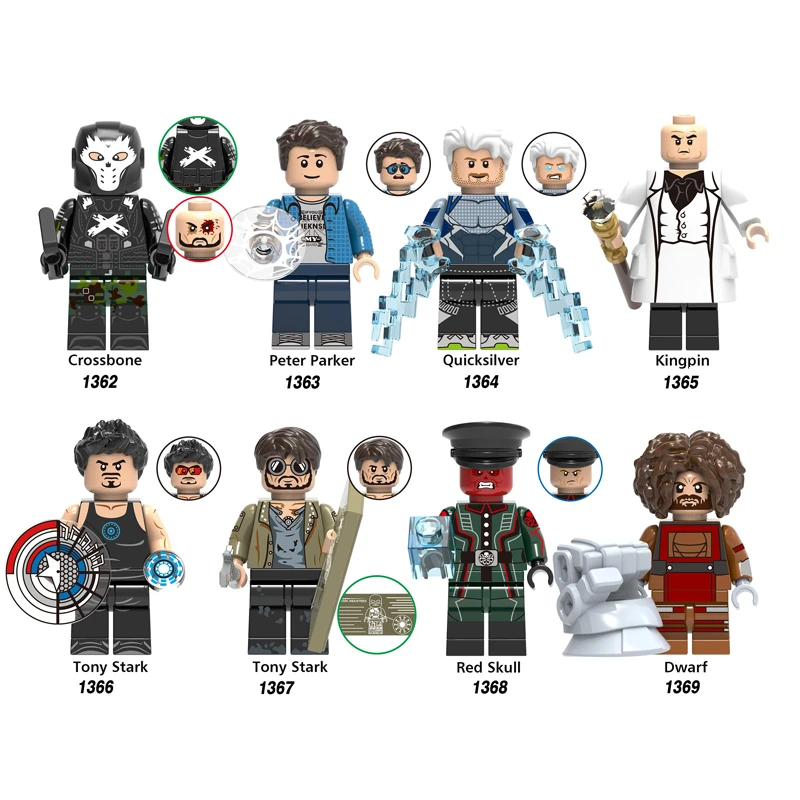 Single Avengers Endgame Loki Odin Crossbone Peter Parker Quicksilver Kingpin Tony Stark Red Skull Dwarf building blocks Kids Toy
Single Avengers Endgame Loki Odin Crossbone Peter Parker Quicksilver Kingpin Tony Stark Red Skull Dwarf building blocks Kids Toy