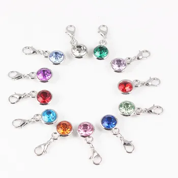 12 Colors Assorted Birthstone Charm Pendant With Lobster Clasp For Necklaces & Bracelets Accessories 11mm 12pcs/lot Wholesale
12 Colors Assorted Birthstone Charm Pendant With Lobster Clasp For Necklaces & Bracelets Accessories 11mm 12pcs/lot Wholesale