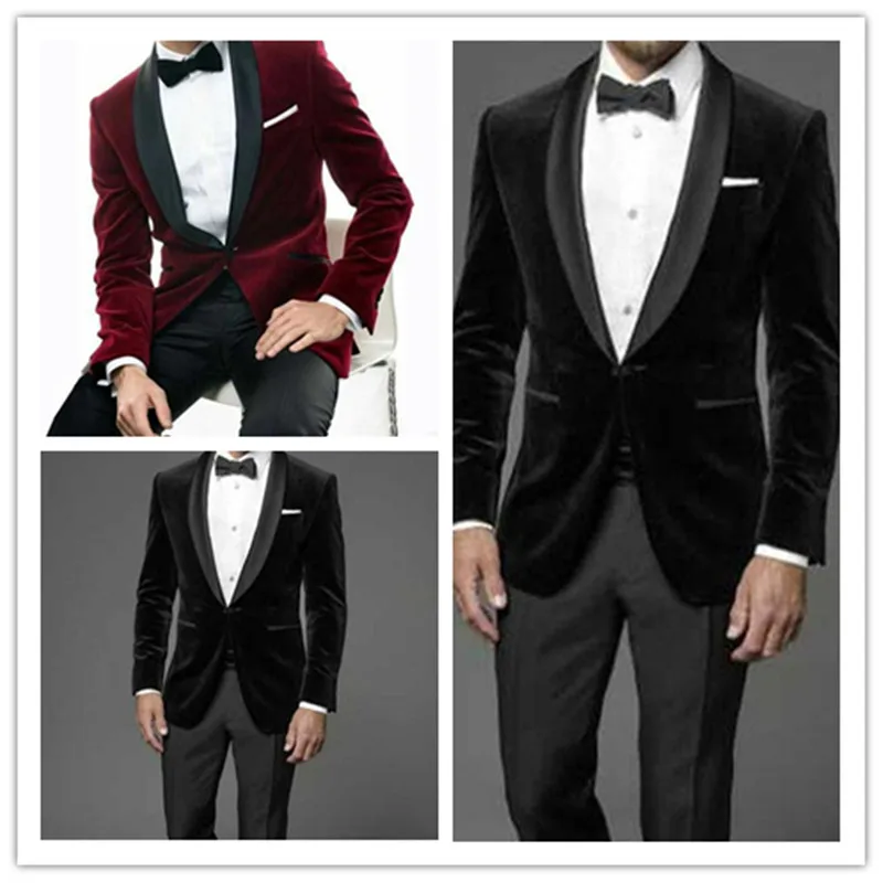 Black Velvet Groom Tuxedos Men Wedding Suits Groomsmen Blazer 2Piece Smoking Jacket Evening Party Terno Masculino(Jacket+Pant)
Black Velvet Groom Tuxedos Men Wedding Suits Groomsmen Blazer 2Piece Smoking Jacket Evening Party Terno Masculino(Jacket+Pant)