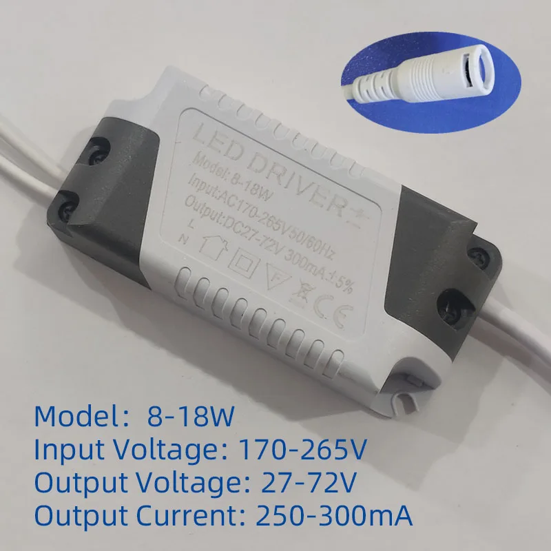 LED Driver 8-18W LED Power Supply Unit Lighting Transformers For LED Lights LED Panel Light DIY Panel Lamp Driver DC connector
LED Driver 8-18W LED Power Supply Unit Lighting Transformers For LED Lights LED Panel Light DIY Panel Lamp Driver DC connector