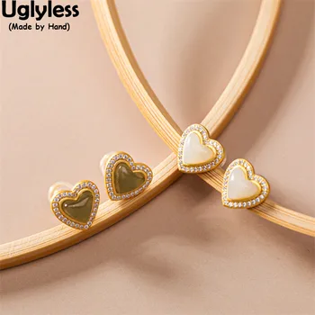 Uglyless 10MM MINI Heart Studs Earrings for Women Agate Jade LOVE Gifts Sweet Jewelry for Girlfriends 925 Silver Zircons Earring
Uglyless 10MM MINI Heart Studs Earrings for Women Agate Jade LOVE Gifts Sweet Jewelry for Girlfriends 925 Silver Zircons Earring