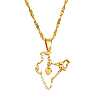 Anniyo India Map With Heart Pendant Necklaces Gold Color Indian Jewelry #168621
Anniyo India Map With Heart Pendant Necklaces Gold Color Indian Jewelry #168621
