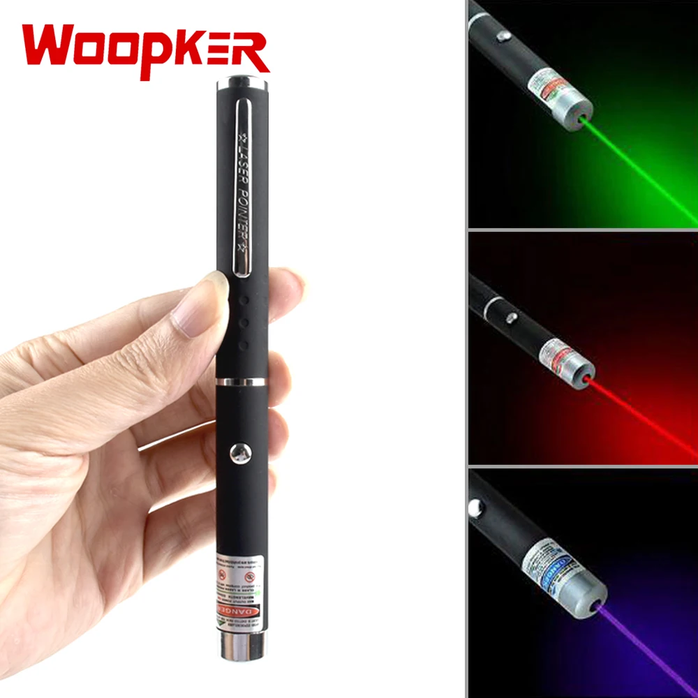 

Laser Pointer 5mW 532nm Green Red Purple Lasers Pen Presenter Remote Lazer Single Point No Battery